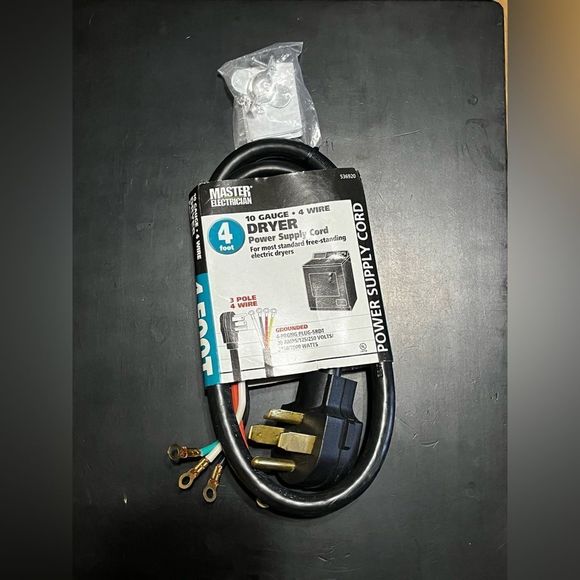 10 Guage - 4 wire‎ Dryer Supply Cord - Picture 1 of 5